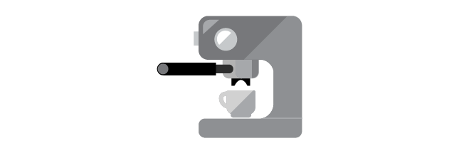 Handmatige espressomachine met piston